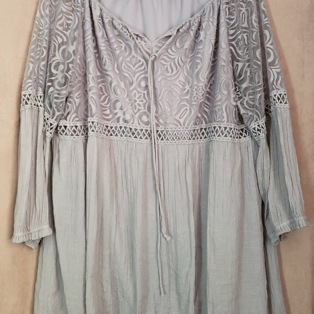 Grey Crepe Boutique tunic